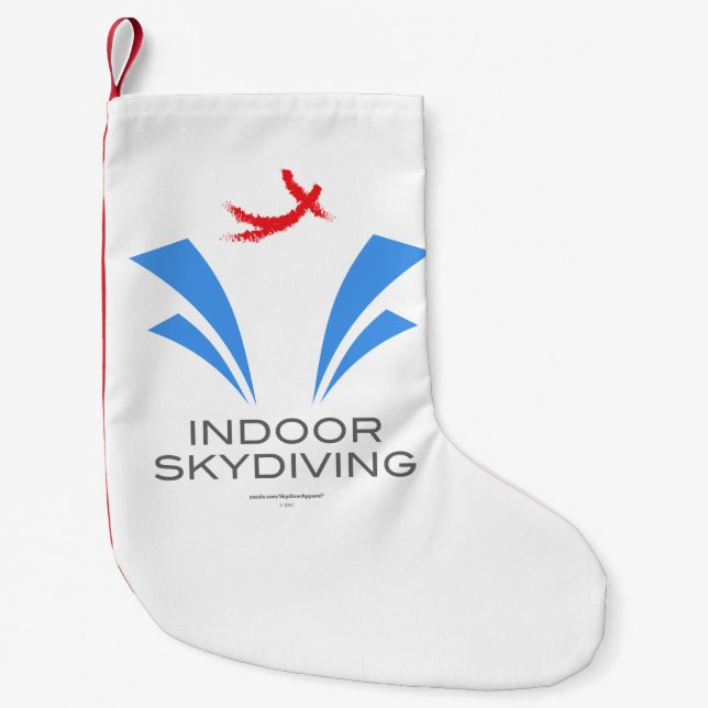 Indoor Skydiving Small Christmas Stocking (Front)