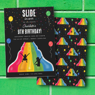 Indoor Slide Park Kids Playground Birthday Party Invitation