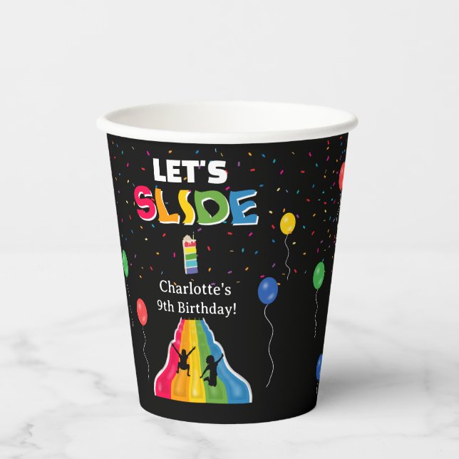 Indoor Slide Park Kids Playground Birthday Party Paper Cups (Front)