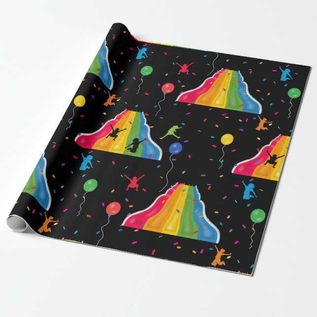 Indoor Slide Park Kids Playground  Wrapping Paper (Unrolled)
