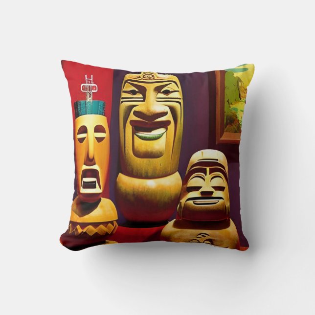 Indoor Tiki Life Ken Gauge Art Cushion (Front)
