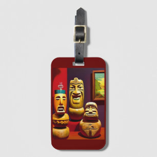 Indoor Tiki Life Ken Gauge Art Luggage Tag