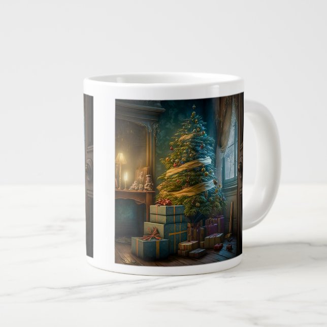 Indoors Christmas Tree Jumbo Mug  (Front Right)