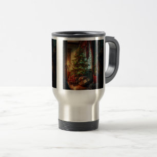 Indoors Christmas Tree Travel/Commuter Mug, 15 oz Travel Mug