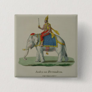 Indra, engraved by Marlet et Cie (colour litho) 15 Cm Square Badge