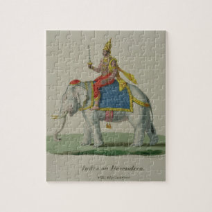 Indra, engraved by Marlet et Cie (colour litho) Jigsaw Puzzle
