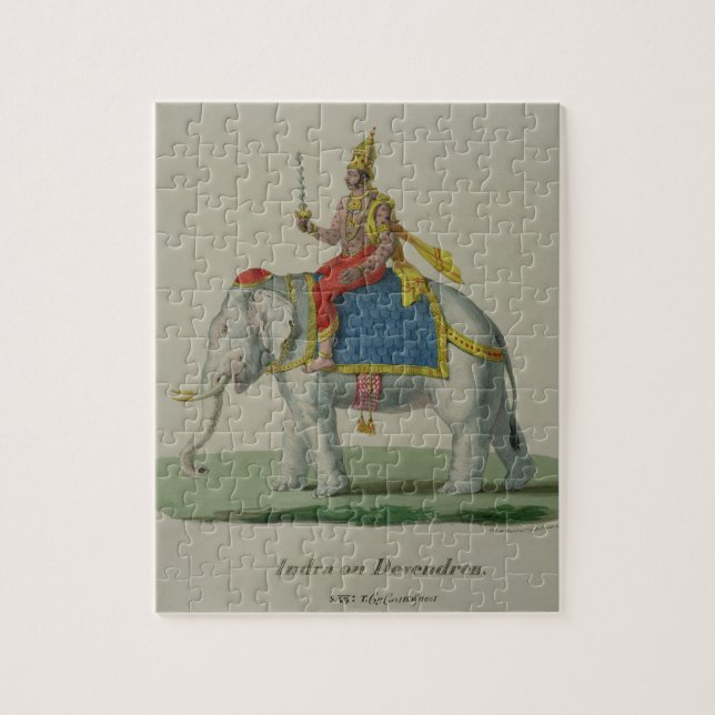 Indra, engraved by Marlet et Cie (colour litho) Jigsaw Puzzle (Vertical)