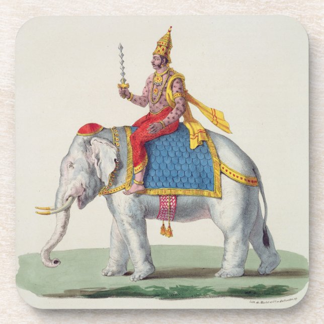 Indra or Devendra, from 'L'Inde francaise...', eng Coaster (Front)