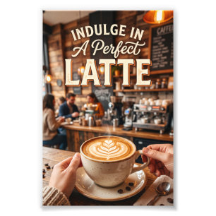 Indulge In A Perfect Latte Coffee Photo Print