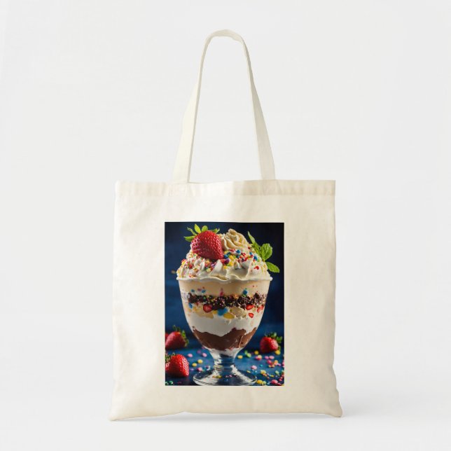 Indulgent Ice Cream Sundae Delight  printed bag (Front)