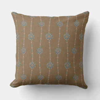 Indulgent Ophelia Floral Beads Chain Stripes Gold Cushion