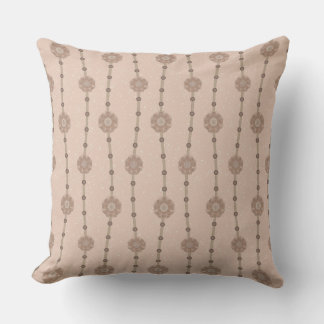 Indulgent Ophelia Floral Beads Chain Stripes Pink Cushion