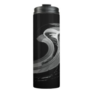 Industrial Abstract Faux Metal Wave Design Thermal Tumbler