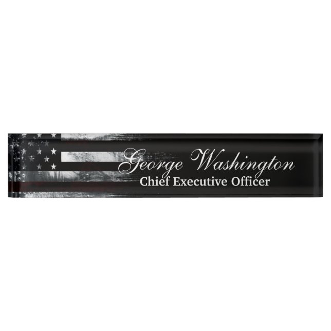Industrial American Flag  Nameplate (Front)