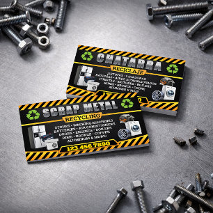 Industrial and Bilingual Scrap Metal Business Card