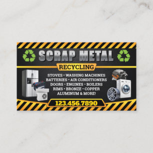 Industrial and Bilingual Scrap Metal Business Card