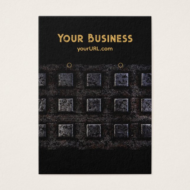 Industrial Black 2 Earring Holder Display Cards (Front)