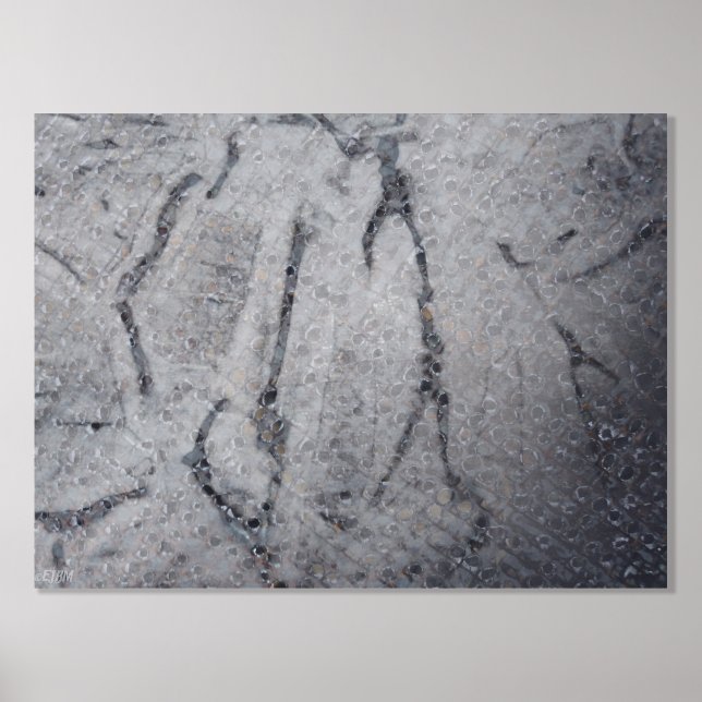 Industrial Botanical Silver Foil Print (Front)