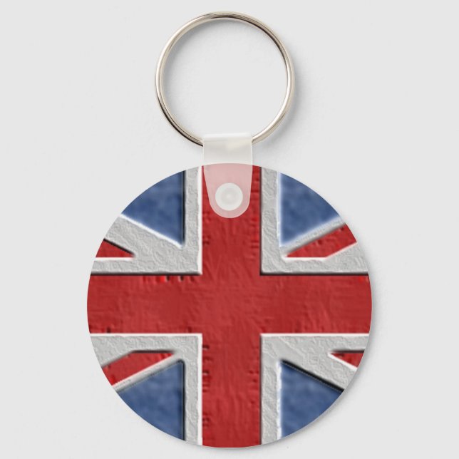 Industrial British Flag Key Ring (Front)