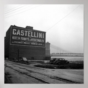Industrial Building In Cincinnati - 1938 Poster
