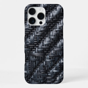 Industrial Carbon Fibre Weave Textured 3D Pattern iPhone 16 Pro Max Case