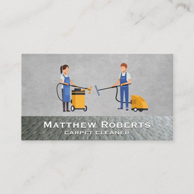 Industrial Carpet Cleaners Business Card (Front)