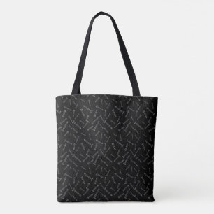 Industrial Chic Black Screw Pattern Tote Bag