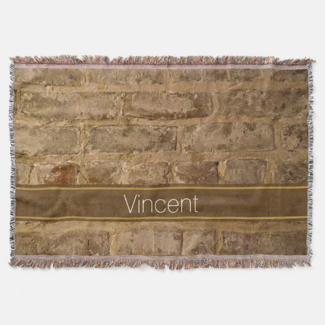 Industrial Chic Bricks Throw Blanket (Front)