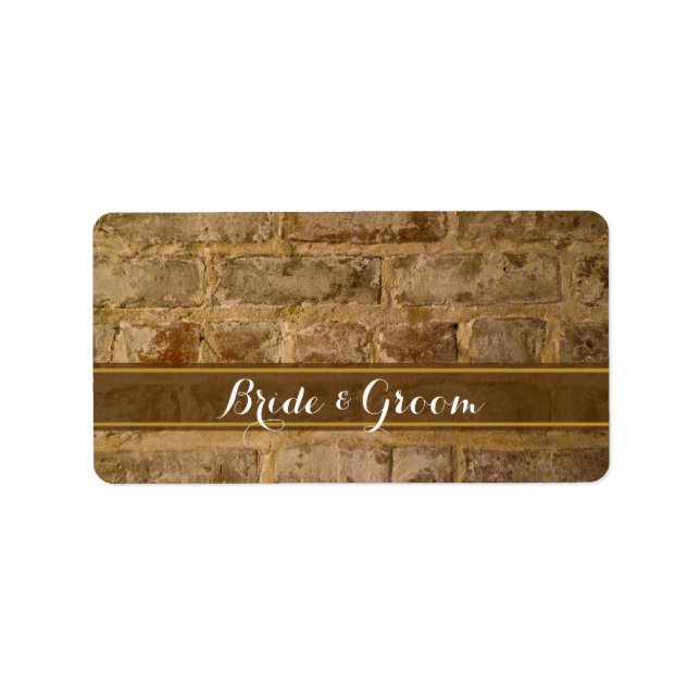 Industrial Chic Bricks Wedding Favour Tag (Front)