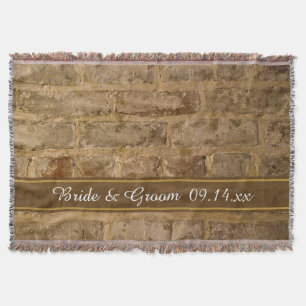 Industrial Chic Bricks Wedding Throw Blanket