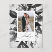 Industrial Chic Floral Thank You Photo