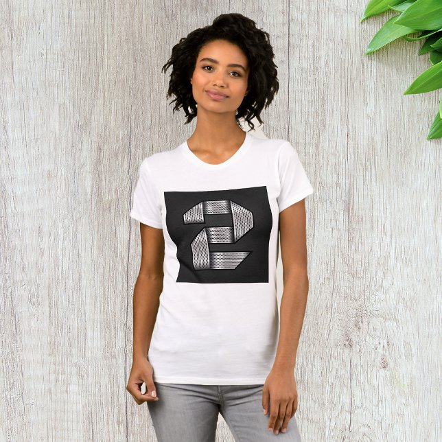 Industrial Chrome Number 2 Bold Metallic T-Shirt (Creator Uploaded)