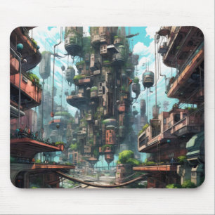 Industrial City Science Fiction Mouse Mat
