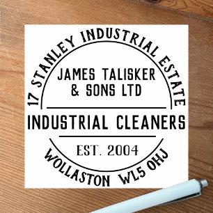 Industrial Cleaners Rubber Stamp