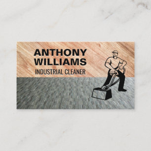 Industrial Cleaning   Carpet and Wood Floors Business Card