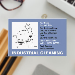 Industrial Cleaning Cartoon Business Card