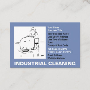 Industrial Cleaning Cartoon Business Card