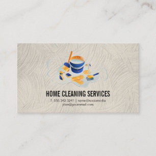 Industrial Cleaning   Maid Service Business Card