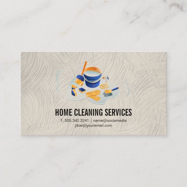 Industrial Cleaning | Maid Service Business Card (Front)