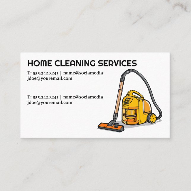 Industrial Cleaning | Vacuum Business Card (Front)