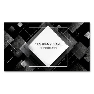 Industrial Concrete Texture Diamond Magnetic Business Card