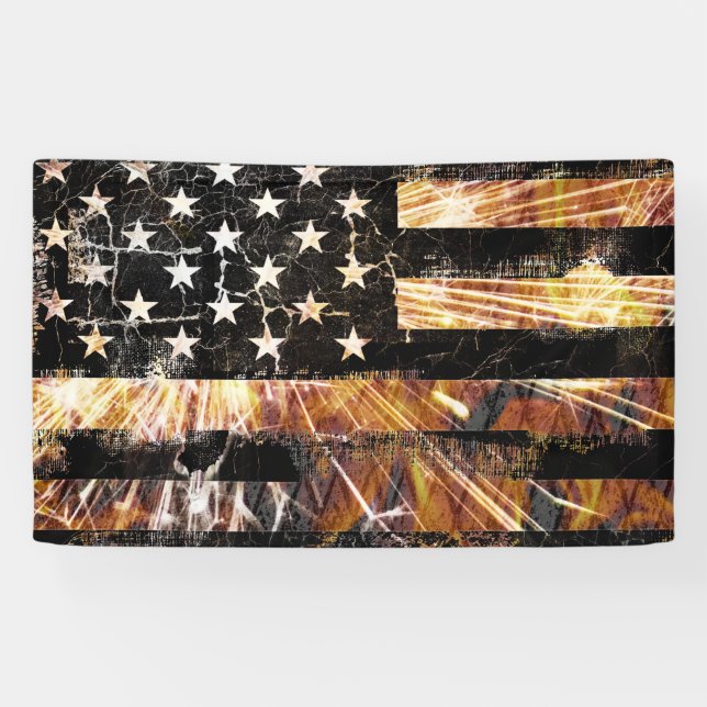 Industrial Construction Flag Sparks Banner (Horizontal)