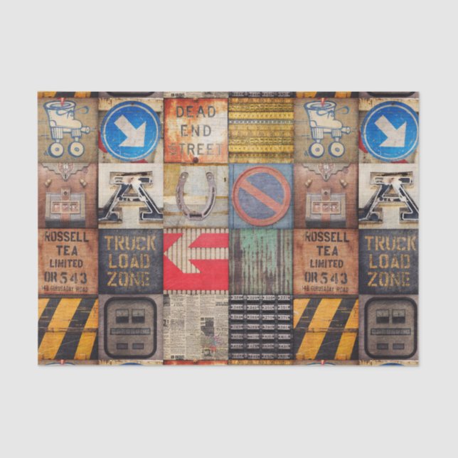 Industrial Decoupage Tissue for collage and crafts Paper (Front)