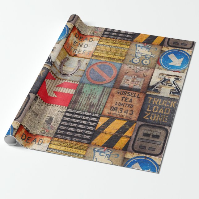 Industrial Design wrapping paper or for decoupage (Unrolled)