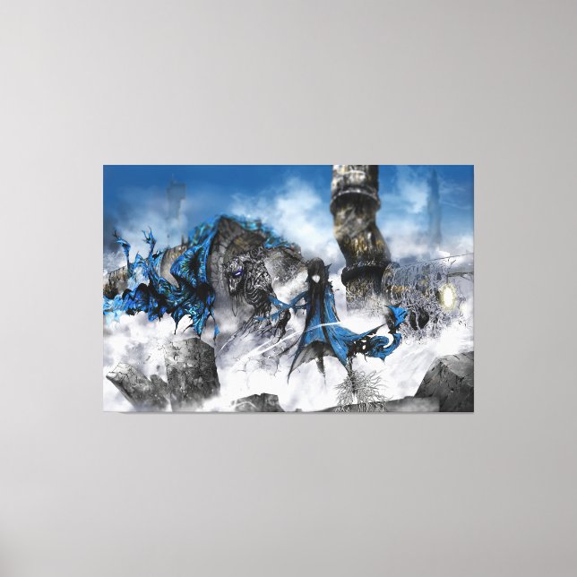 industrial easy art - sci-fi landscape canvas print (Front)