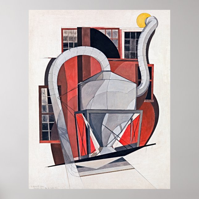 Industrial Elegance: High-Res Charles Demuth  Poster (Front)