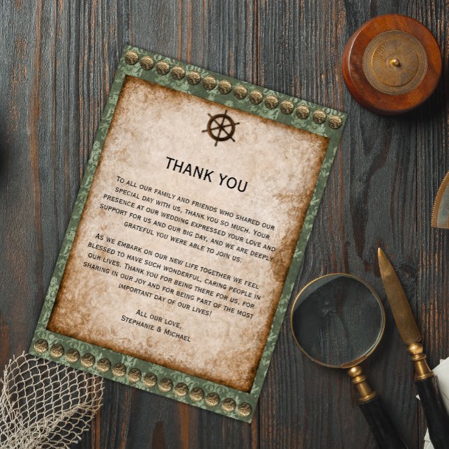 Industrial Elegance Steampunk Wedding  Thank You Card (Creator Uploaded)