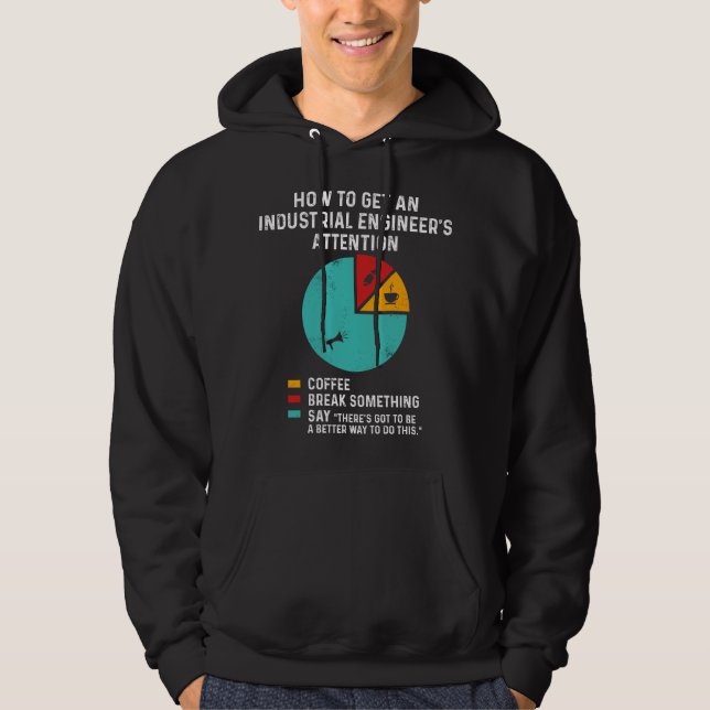 Industrial Engineer Attention Funny Engineering Hoodie (Front)