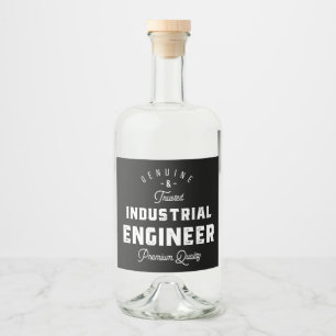 Industrial engineer, cool, engineer, engineering, liquor bottle label