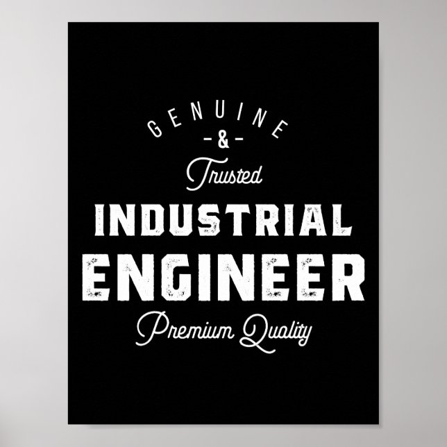 Industrial engineer, cool, engineer, engineering, poster (Front)